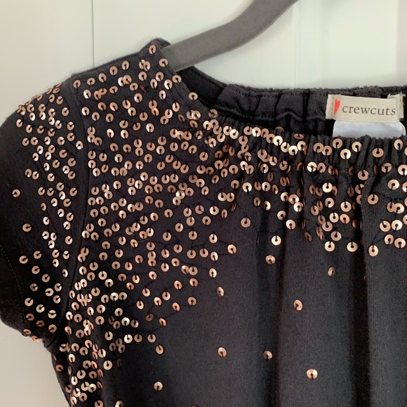 J Crew Crewcuts Black bronze sequin dress SIZE 7 - Picture 5 of 6